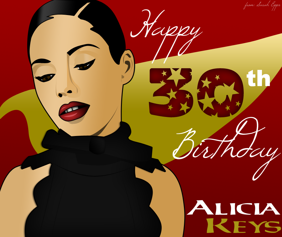 Alicia Keys Birthday Vector | Photos