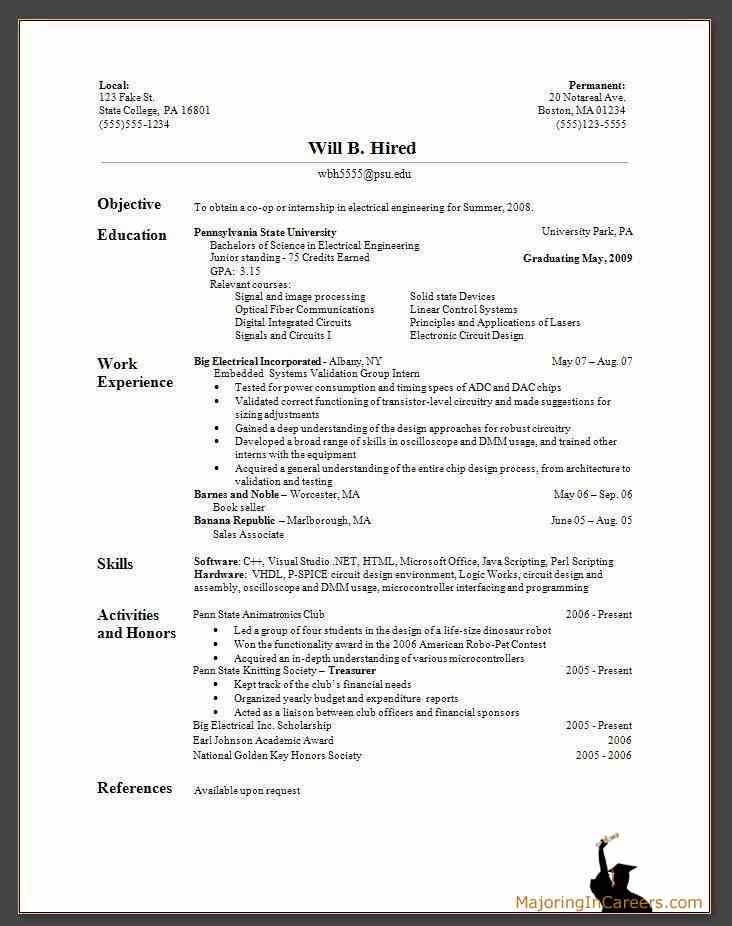 Make student resume online