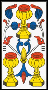 Tres De Copas - Tarot De Marsella - - Las Revelaciones del Tarot