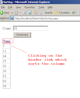 Front end and Back end: How to implement sorting using .NET Grid view.