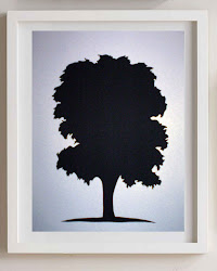 Bright As Yellow: Tree Papercut Silhouettes