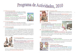 PROGRAMA DE ACTIVIDADES ´"DÍA DEL LIBRO 2010", BIBLIOTECA DE PANTOJA