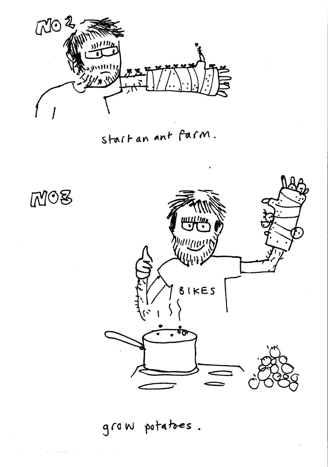 DrawMoreSaunders A Cartoon for a Broken Wrist....