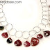 Large Link Chain Gemstone Briolette Necklace