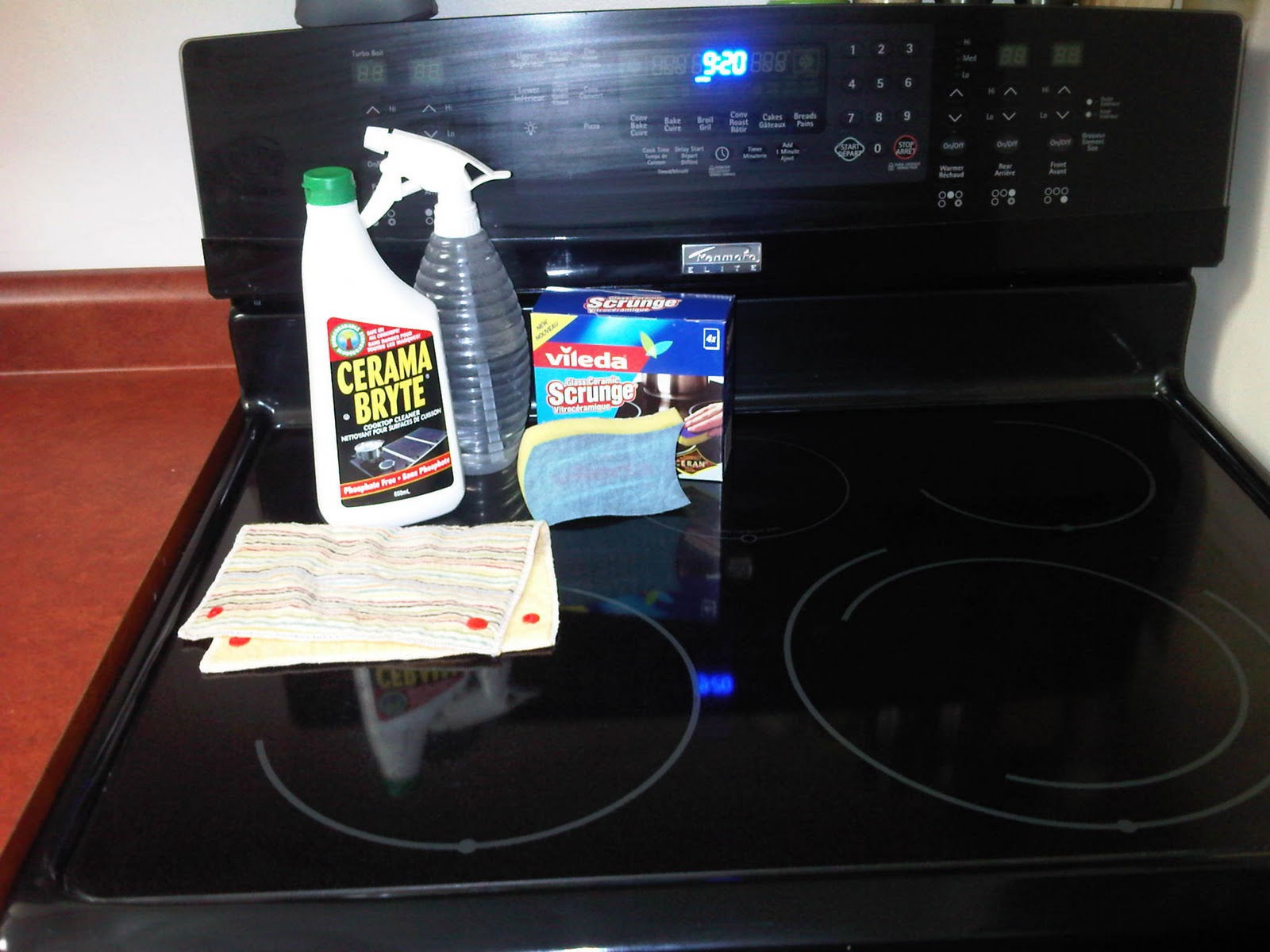 How to clean a ceramic top stove in under 5 min.