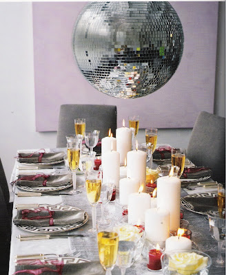 New Year's Eve disco table