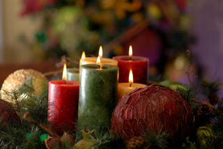 Christmas lighting candles desktop wallpaper