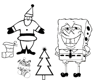 Spongebob Squarepants Xmas Coloring Sheets