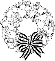 Christmas Wreath Coloring Pages