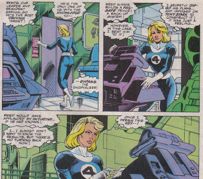 This is a pretty good scene, yet it's from the same crew that gave Sue a peek-a-boo '4' a few issues later.