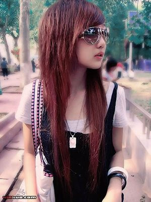 China Girl with Emo hairstyle