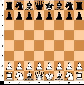 O mundo do xadrez!: Posição Inicial das Peças