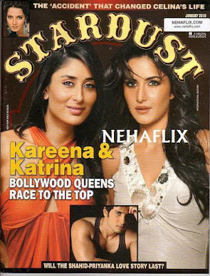 Kareena Kapoor and Katrina Kaif on Stardust Magazine January 2010