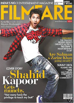 Shahid Kapoor on Filmfare Magazine