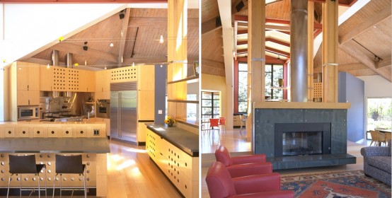 Modern Interior Redwood Forest House by James Bourret
