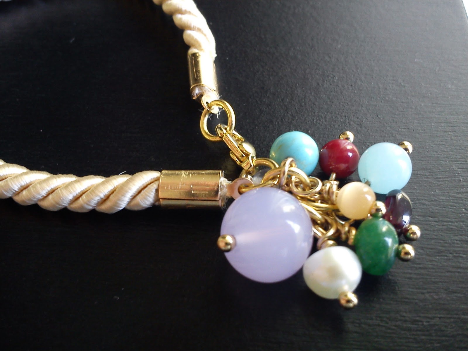 Χειροποίητα κοσμήματα... to love! Βραχιόλι faux bijoux με ημιπολύτιμες