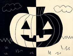 negative positive pumpkin drawing halloween project space projects symmetry shapes cool grade using example draw positively lesson drawings teachers pumpkins