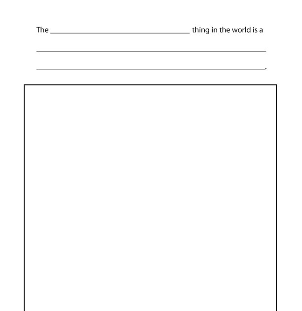 Creative Writing Project Printables For Kids