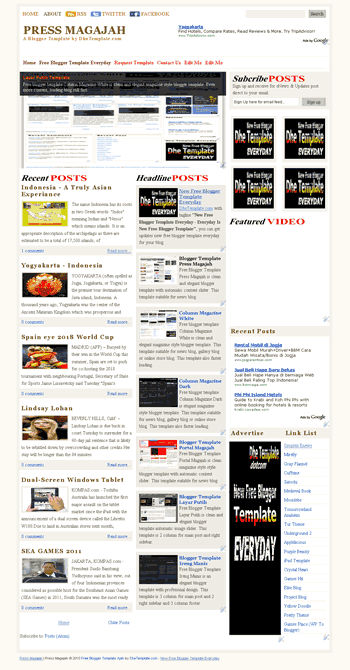 free blogger template press magajah