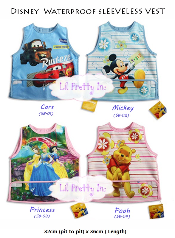 Lil Pretty Inc Disney Bibs, Disney Waterproof Vest ( Ready Stocks)