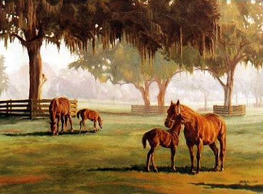 mare and foal art