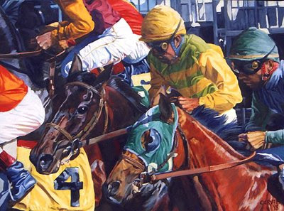 horse racing art