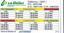 HORARIOS -SALIDAS.LLEGADAS
