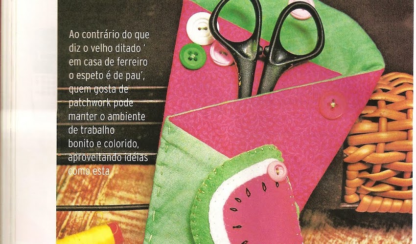 Porta Tesoura Passo a Passo com Molde