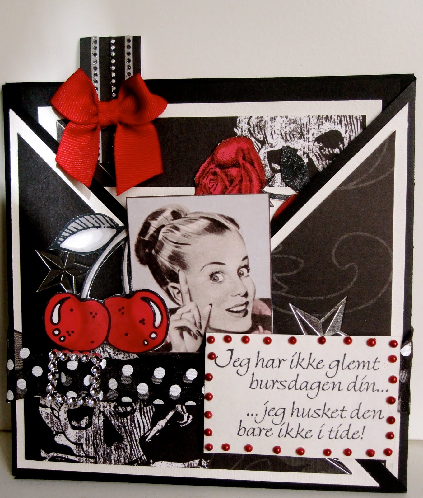 impscrapping: a birthday card for a rockabilly chick..