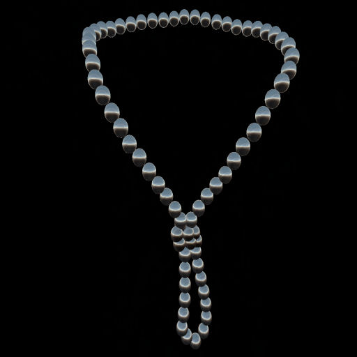 Black Pearl Knot Necklace
