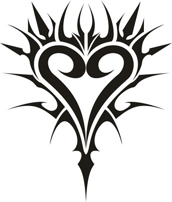 Tattoo Gallery of Tattoo Desain in The Wolrd: Tribal Heart Tattoo
