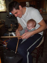 Jordan already playing the drums