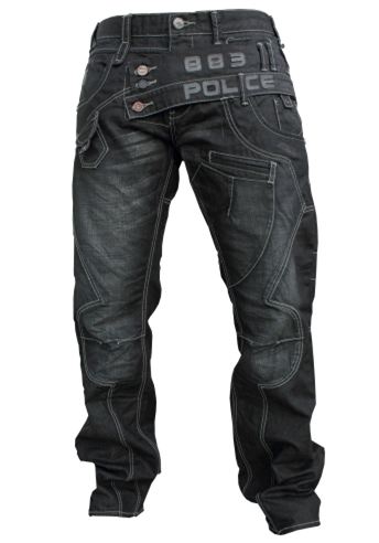police jeans black