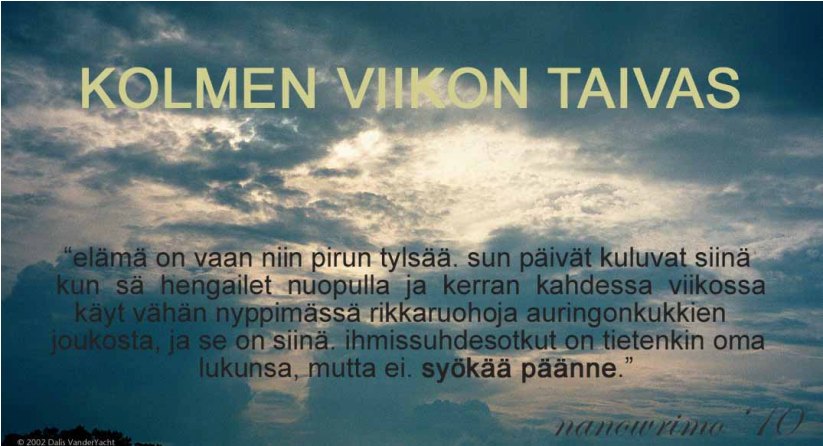 Kolmen viikon taivas