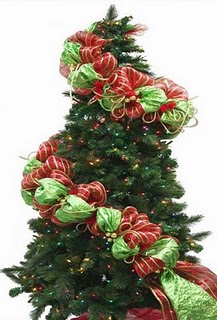 Just Blenda: Making Christmas Garland with Mesh Netting Ribbon