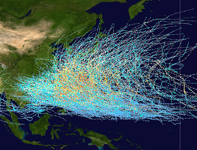 WANDERING: Map of Tropical Typhoons