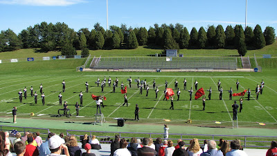 Marching Panthers on the field