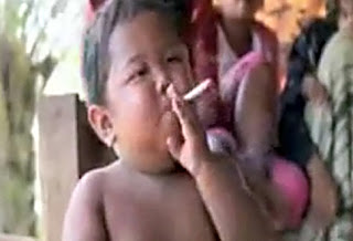 A 2 Year Old Smoking Cigarette