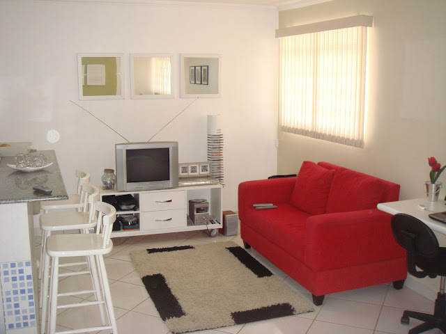 Kitnet linda do Leitor do Blog. Antes e Depois da Decoração. Blog Achados de Decoração