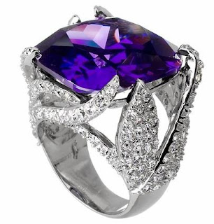 Rita's Purple CZ Cocktail Ring