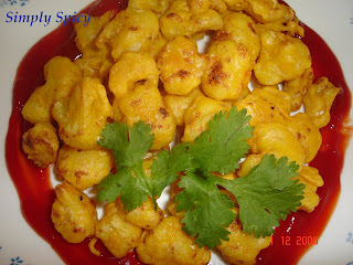 Cauliflower Bhaji / Pakoda - Fritters