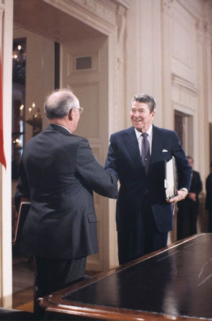Reagan and MIKHAIL GORBACHEV 