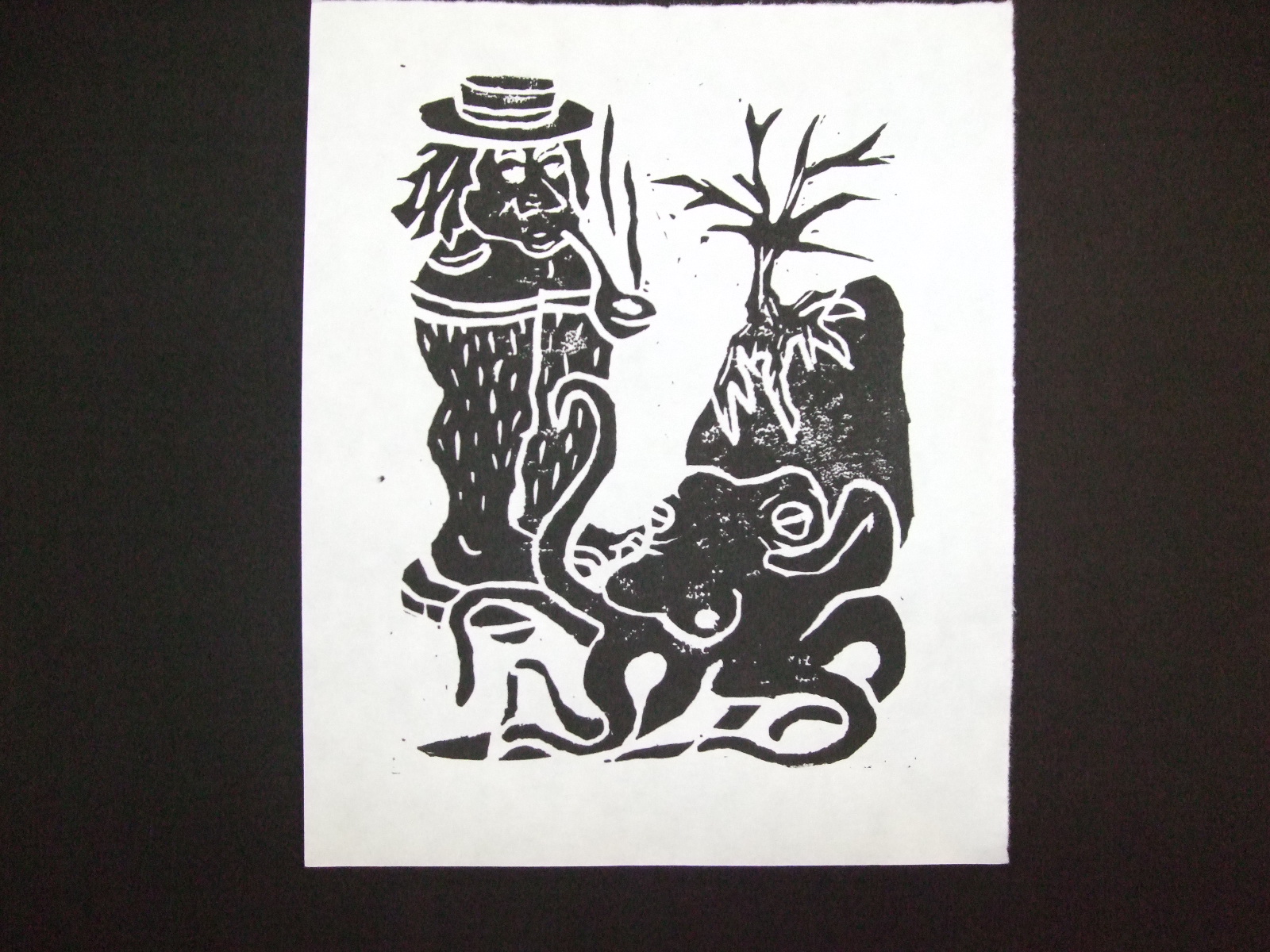 highschoolart Linoleum Cut Print High School Art