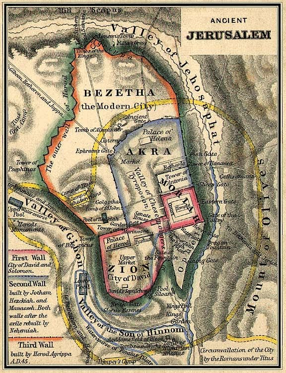 Map Of Ancient Jerusalem 