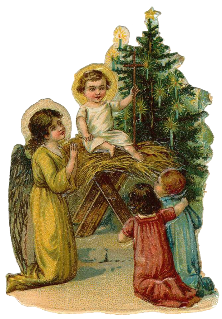 free vintage christmas angels clip art - photo #15