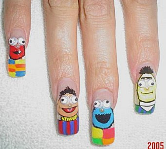 creative  and funny nail art design