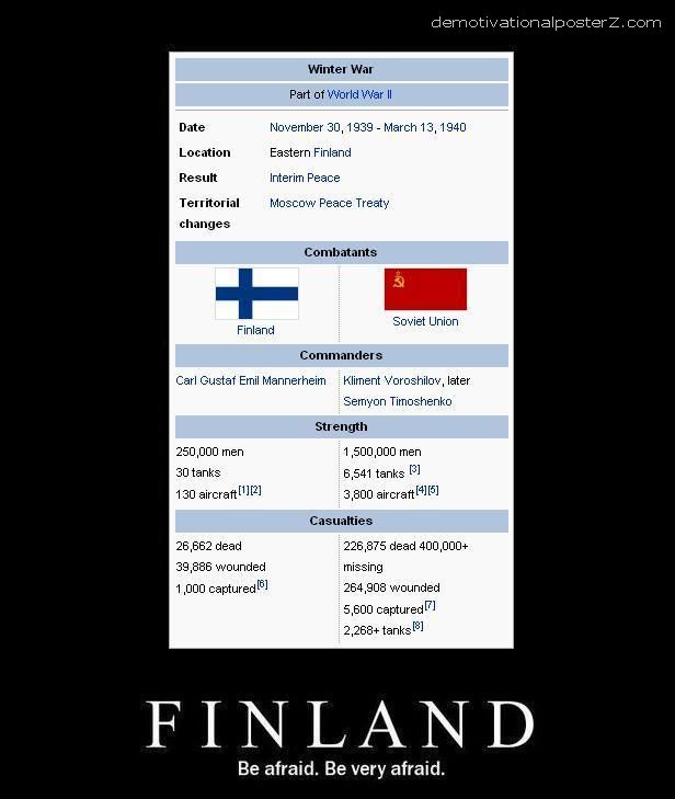 Finland - be afraid - be very afraid