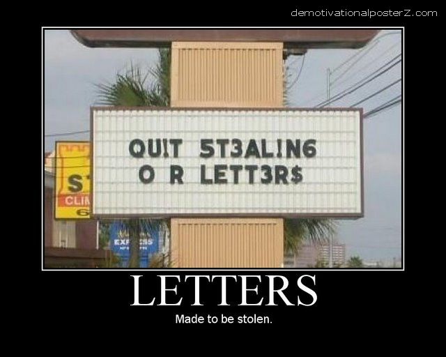 LETTERS - Made to be stolen
