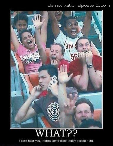 TALKING ON THE PHONE WHILE ON A ROLLERCOASTER