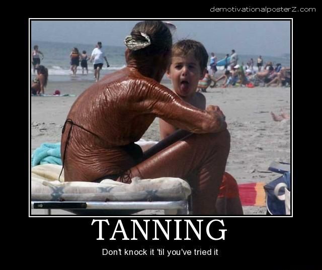 tanning old lady gone wrong